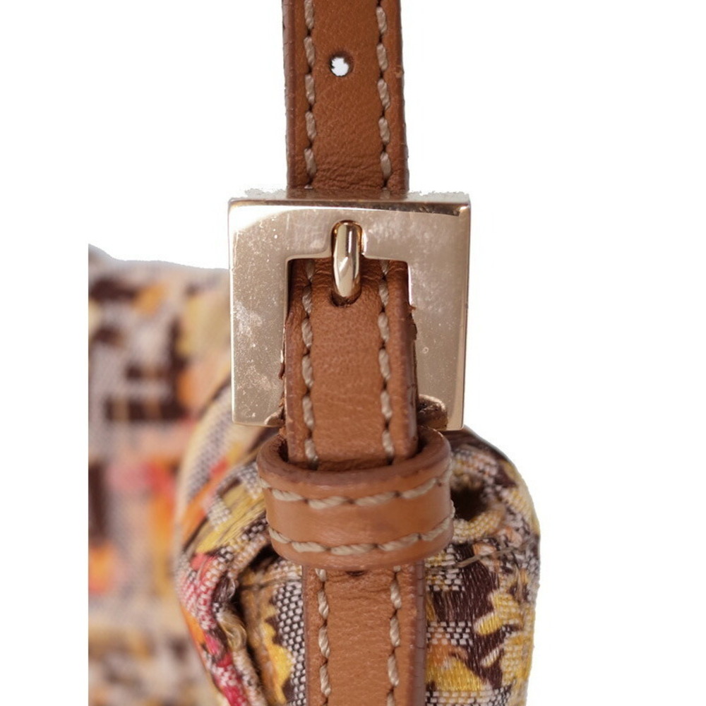 FENDI Flower Zucchino Mamma Bucket Semi Shoulder Bag - Picture 9 of 9
